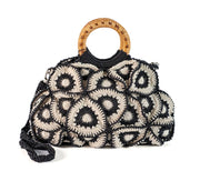 Borsa flower nera