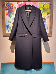 Cappotto doppiopetto blu over