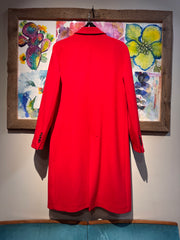 Cappotto triplo crepe rosso