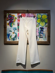 Pantalone bianco gamba dritta