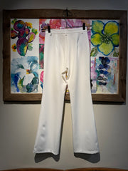 Pantalone bianco gamba dritta